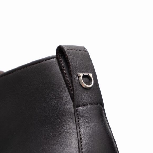 1k.$ Salvatore Ferragamo Men\'s Teodoro Brown Leather Chukka Boot lace-up 9E main image 8